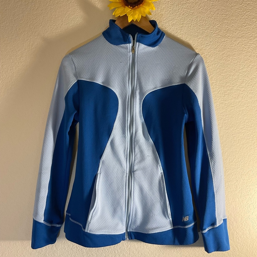 New Balance Honeycomb Warm-Up Jacket, Blue:: M